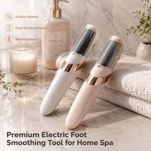 Electric Foot Callus Remover, 2 Adjustable Speeds Rechargeable Foot File With 2 Grinding Heads & Built-In LED Light, Portable Cordless Foot Smoothing Tool For Rough Dry Heels Calluses, Ideal For Home Daily Foot Care - Multicolor - View 3