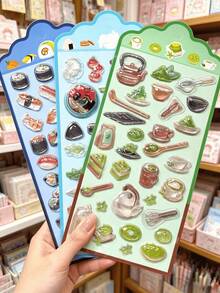 Cute 3D Stickers Featuring Fun, Raised-Relief Designs And A Japanese Anime Style; Durable Stickers Perfect For Decorating Phone Cases, Journals, And Pencil Boxes, Or For Use In Children's DIY Crafts. - Multicolor - View 8