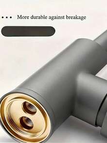 Stainless Steel 720° Rotating Faucet With Separate Hot And Cold Control, Built-In G1/2" Inlet Hose, High-Pressure Spray Nozzle, High-Arc Spout, Brushed Finish, Durable Stainless Steel Construction, Modern Design, Single-Hole Installation, Suitable For Modern Bathroom And Home Kitchen, Modern Sink And RV Faucet, Essential Home Renovation Accessory - Grey - View 8