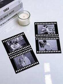 5pcs Vintage Paper Photo Frames - 4*6 Inches, Foldable DIY Hinge Cardstock Photo Frames, Personalized Commemorative Photo Decoration Frames, Perfect Gift For Friends On Holidays And Birthdays - Multicolor - View 9