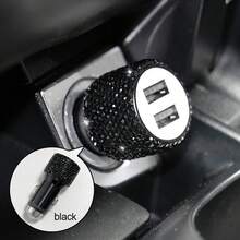 Adaptor Charger Mobil USB-C PD Bling Bling, Pengisian Cepat, Cocok untuk Berbagai Kendaraan Kecil, Kabel Pengisian Cepat 3-in-1 dengan Lampu LED dan Kristal Berlian Imitasi, Hadiah Terbaik untuk Pesta Ulang Tahun dan Liburan untuk Pria/Wanita - Beraneka warna - View 27