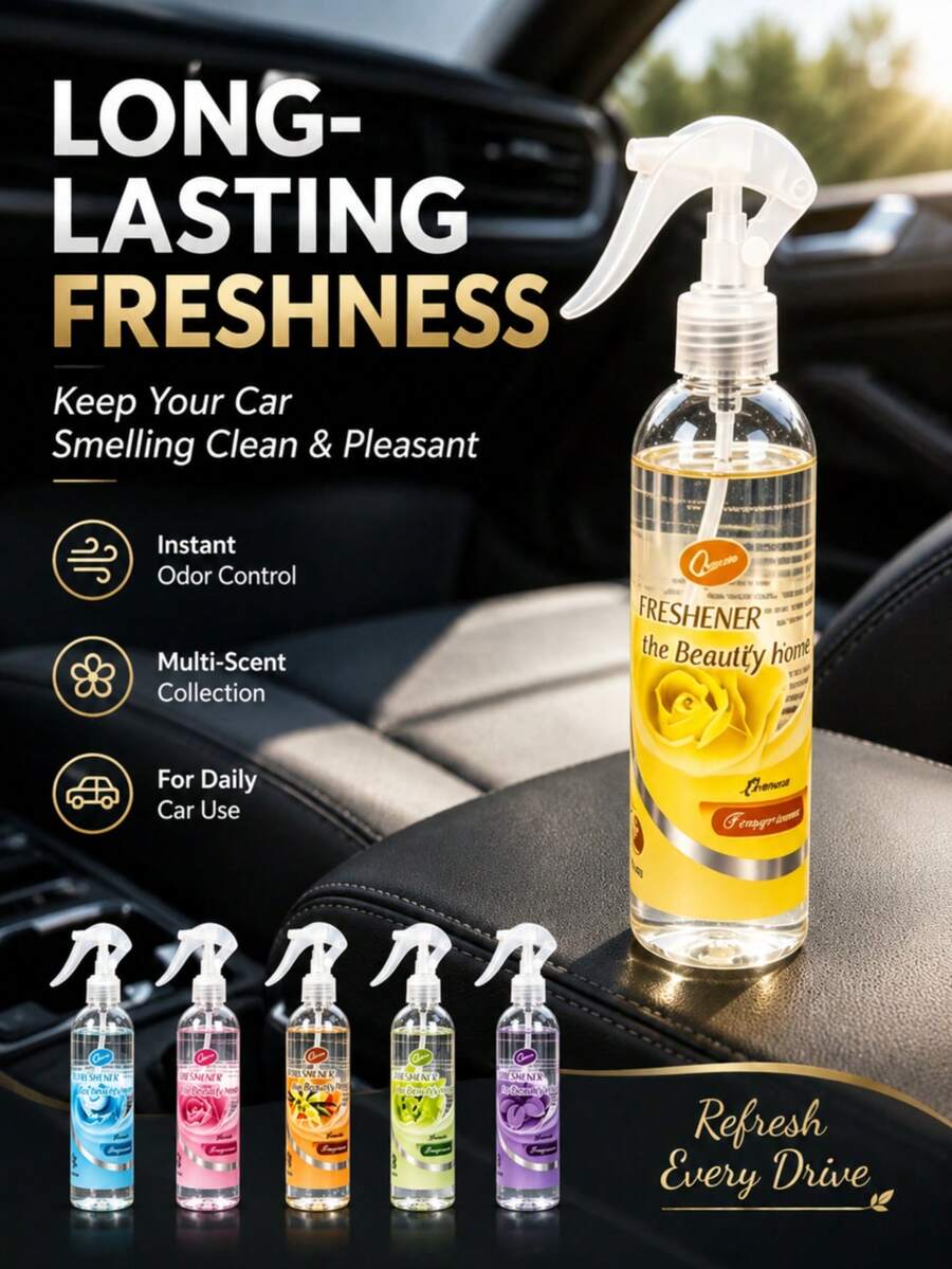 Luxury Air Freshener Spray | Long-Lasting Fragrance For Bedroom – Ultimate Home Deodorizer | Aromatherapy Bottle For Bathroom And Toilet | Car Air Freshener | Essential Car Accessory For Women | Must-Have For Camping And RV Travel | Gift For Men | Fresh And Light Dual-Use Car And Home Fragrance Spray - Multicolor - View 1