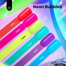 Set Kutek Gel Beetles Macaron Color 15ML 6 Warna, Botol Berwarna-warni, Mudah Dihapus, Cocok untuk Manikur dengan Lampu UV/LED - MultiWarna - View 6