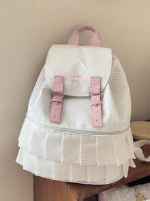 Mochila de Lunares de Moda con Cordón - Multicolor - Ver 3