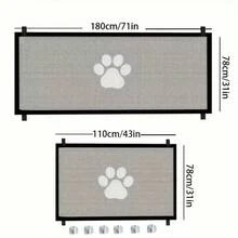 No-Drill Pet Isolation Net, Dog Barrier For Home Protection, Transparent And Stable, Super Easy Installation - Black - View 4