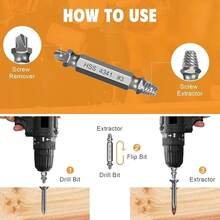 6 Count High Speed Steel Bolt Extractor Tool, Premium Plated Finish For Stripped & Rusted Screws Home DIY Use - 6pcs - View 8