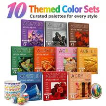 Direct Liquid Acrylic Soft Tip Marker Set, 10 Theme Color Series 120 Colors, Soft And Bouncy Pen Tip With Delicate And Controllable Lines, Student Art Professional Painting Character Brush Set, Graffiti Coloring DIY Animation Character Hand-Drawn Marker, Suitable For Glass, Plastic, Metal, Cardstock, Clothing And Other Surfaces, Suitable For Students - Marker - View 1