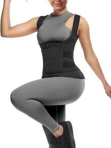 Women's Sports Waist Trainer Shaping Vest Body Shaper With 3 Rows Of Hooks, Tummy Control, Bust Support, Fitness Waist Cincher, Belly Fat Reduction - Girdle - View 3