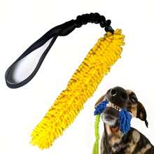 Juguete de peluche para mascotas, cuerda de tracción interactiva para dientes de perro, palo de masticar para exteriores, mango elástico, adecuado para perros pequeños y medianos - Multicolor - Ver 10