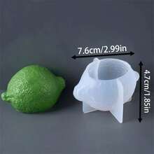 3D Lemon Silicone Candle Mold | Realistic Fruit Design For Wax/Soap/Resin Crafts For Aromatherapy Candles, DIY Home Decor & Handmade Art Tools - White - View 13