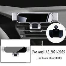 适用于奥迪 A3 S3 8V 2014-2020、A1 Sportback 8XA 8XF 2011-2019、Q2 2019-2022 的重力式车载手机支架、GPS 导航支架、出风口夹式安装配件 - 1個支架+1個底座 - 查看 16