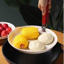 1 buah Baki Kukus Berlubang Minimalis Putih, Piring Pengering Bulat Kreatif untuk Penggunaan di Rumah, Cocok untuk Mencuci dan Mengeringkan Buah dan Sayuran, Tahan Panas, Aman untuk Microwave, untuk Mengukus Pangsit, Bakpao, Aneka Masakan, Piring Kreatif, Penolong Hebat untuk Rumah dan Dapur - View 6