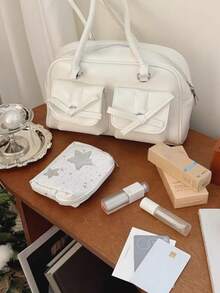 Tas Penyimpanan Makeup Gaya dengan Desain Niche Jepang & Korea, Tas Kosmetik Genggam, Kantong Penyimpanan Pembalut Wanita Portabel CCD - MultiWarna - View 9
