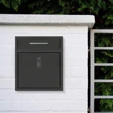RibasuBB Wall Mounted Mailbox With Combination Lock, Large Capacity, Secure Metal Mail Box, Black - Default - View 4