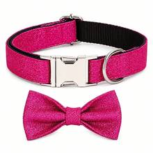 Collar para mascotas con lazo brillante desmontable, accesorio lindo para mascotas para ocasiones de fiesta - Multicolor - Ver 9
