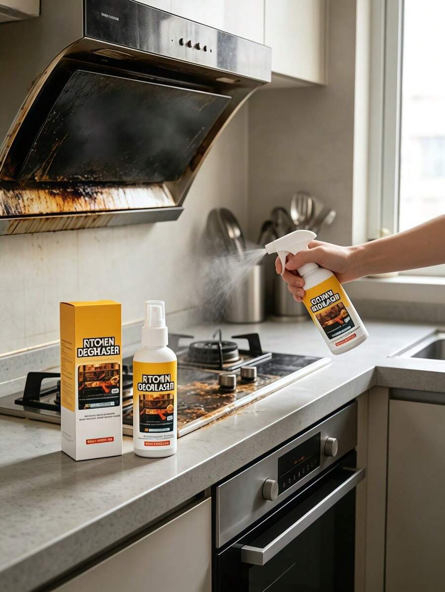 Kitchen Grease Cleaner, Powerful Cleaning, Oven Cleaner, Oven Cleaning Spray, Suitable For Daily Home Kitchen Degreasing And Stain Removal (Randomly Sent New And Old Models)