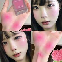 HERORANGE Rubor Líquido Hidratante Multiusos Difuminable Suave Radiante Rosa Juvenil y Delicado a Prueba de Transferencia Uso Dual Ojos & Mejillas Cosmético Regalo Perfecto de Navidad & Cumpleaños Belleza Diaria - Multicolor - Ver 4
