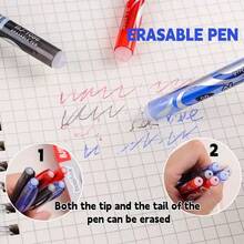 12pcs/Box Erasable Gel Pens For Writing, Drawing And Sketching, Erasable Mistake, Highlighting, Marker, Neutral Pen With Built-In Eraser - Erasable Gel Pens [12 Pens Per Box] - View 3