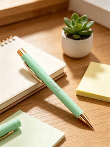 1/5/10pcs Customized Text LOGO Retractable Ballpoint Pen, Metal Middle Oil Ink Pen, Clickable Spring Pen, Promotional Pen For Students And Office Stationery, Ideal For Anniversary Or Bridesmaid Gifts, Comfortable Grip, Smooth Writing Without Ink Smudging, Portable Pen Clip, Detachable, Suitable For Office, Study, Daily Use And Business Gifts - Multi-color Ballpoint Pen - View 5