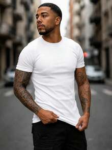 American Ribbed Fitted Shirt Gringa Slim T-Shirt - Blanco - Ver 4