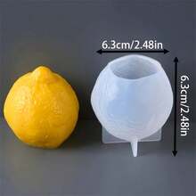 3D Lemon Silicone Candle Mold | Realistic Fruit Design For Wax/Soap/Resin Crafts For Aromatherapy Candles, DIY Home Decor & Handmade Art Tools - White - View 11