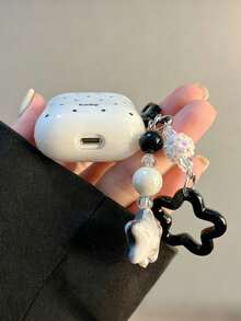 Polka Dot Lucky Earphone Protective Case, Compatible With AirPods 1 2 3 4 Pro 2 Pro 3, With Star Keychain, Soft TPU Shockproof Protective Case - Multicolor - View 5