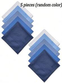 10pcs Solid Color Classic Polyester Absorbent Handkerchiefs, Soft Comfortable Small Square Design, For Elderly Women To Wipe Sweat - Multicolor - View 9