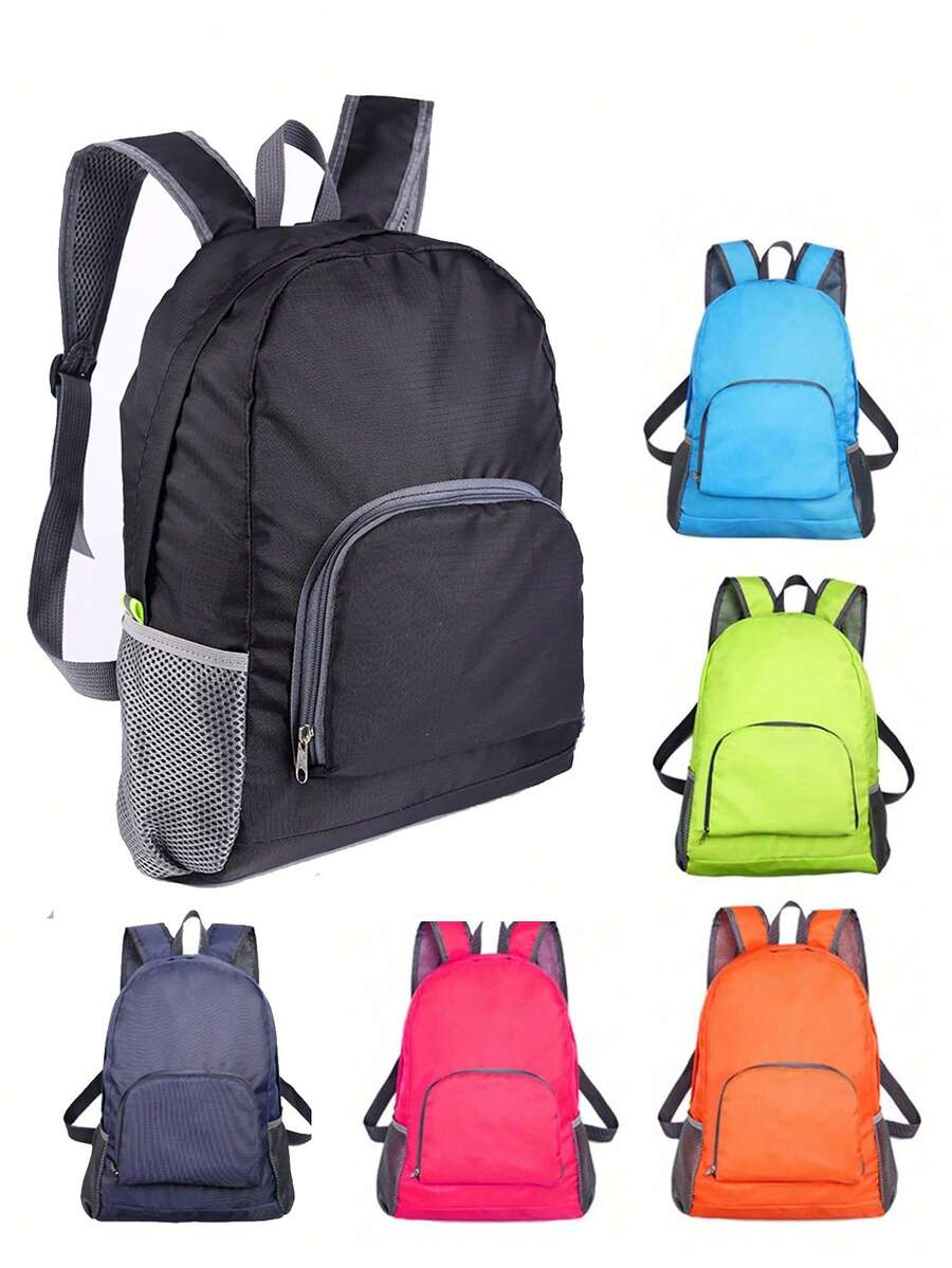 Travel Universal Foldable Backpack - Foldable Leather Bag - Travel Backpack With Shoulder Straps - Multicolor - View 1