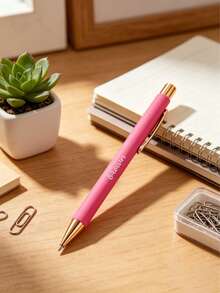 1/5/10pcs Customized Text LOGO Retractable Ballpoint Pen, Metal Middle Oil Ink Pen, Clickable Spring Pen, Promotional Pen For Students And Office Stationery, Ideal For Anniversary Or Bridesmaid Gifts, Comfortable Grip, Smooth Writing Without Ink Smudging, Portable Pen Clip, Detachable, Suitable For Office, Study, Daily Use And Business Gifts - Multi-color Ballpoint Pen - View 7