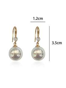 Niche Exquisite High-Gloss Pearl Earrings - Bright - View 2