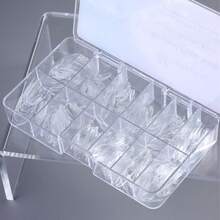 140片3D貝殼造型美甲延長模具，14種尺寸，2款混色貝殼紋理透明全覆蓋美甲片，不規則美人魚海螺美甲空白片，適合夏季海灘果凍感穿戴甲DIY - 無色 - 查看 11