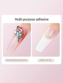 RS NAIL Lem Gel Kuku Kuat 15g, Tahan Lama untuk Kuku Tempel, Pengeringan Tanpa Sentuhan, Bebas Gelembung & Tahan Menguning, Desain Tabung Lembut untuk Kontrol Mudah, Perlu Dilepas dengan Lampu UV/LED - 15 gram - View 4