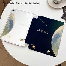 1件平板電腦保護殼附支架，月亮與星星圖案，相容 Honor 8/9/10/X8/X8A/X9/X8Pro/X9Pro、MatePad SE 11 吋/MatePad 11 吋/11.5 吋/MatePad Pro、Apple 10代/11代 2025 (A16) - 款式37 - 查看 3