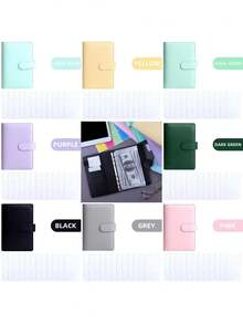 Carpeta A6, Compatible con Sistema de Sobres de Efectivo & Gestión de Presupuesto - Cuaderno de Ahorro Financiero Autoadhesivo con Páginas de Almacenamiento de Efectivo, Herramienta de Ahorro de Dinero para Presupuesto, Sistema de Sobres, Uso de Oficina - Multicolor - Ver 32