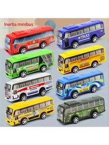 Plastic Bus Toy Car Mini Bus Toy Car Random 2 Toy Cars Holiday Gift, Children's Toy Car, Boys Girls Toy, Christmas, Halloween, - Multicolor - View 10