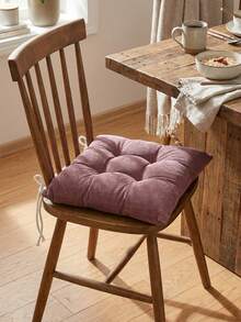 Made In Turkey Cushion 40*40 For Office & Garden & Kitchen Soft With Tie - Burgundy - View 6