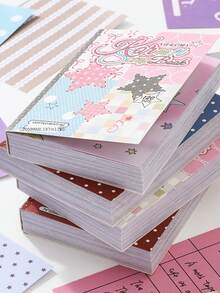 1本 M5 剪貼簿素材書,120頁,2.91 X 4.13 英吋,極簡底紙,Ins風溫柔純色素材,返校季 - 彩色 - 查看 7