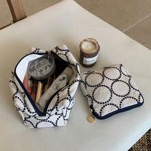 Embroidered Fabric Coin Purse, Vintage Tambourine Style, Forest Theme Student Makeup Bag - Makeup Bag - View 6