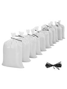 Empty Sandbags, Packs 16x 26 In, Heavy Duty Sand Bags Sacks With Ties, 50lb Capacity Woven Polypropylene Sandbags, Tear-Resistant Resistant Sand Bags Flood Barrier - Default - View 1