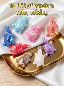 Electroplated UV Colorful Turtle Pendant, Dual-Color Acrylic Pendant, Suitable For DIY Earrings, Bracelets, Necklaces - Multicolor - View 11