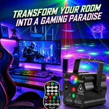USB Powered Laser Lights, DJ Disco Stage Party Lights,Disco Dance Hall Lights,120 Lighting Effects, Projection Lights For Christmas And Halloween Decoration, Voice Controlled Strobe Projectors, Karaoke Bars, KTV, Dance Gifts, Birthdays And Weddings - 彩色光 - 查看 3