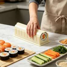 3件組壽司模具套裝 DIY壽司製作模具 海苔飯捲模具 壽司捲飯捲模具 飯捲材料 便當配件 家用廚房工具 - 米色 - 查看 4