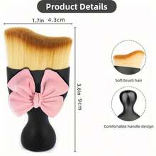 Highly Attractive Car Cleaning Small Brush, Pink Bow Creative Decoration, Soft Bristles Won't Damage Car Paint And Interior, Efficiently Cleans Small Gaps In Car, Essential Cleaning Item For Women's Cars - Pink Bow Cleaning Brush - View 4