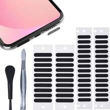 Complete Dust Protection Kit Made Up Of Thin Speaker Mesh Adhesive Stickers, Soft Silicone USB C Port Plugs And Plastic Tweezers, Matching Most Portable Devices With Type C Charging Ports - Multicolor - View 8
