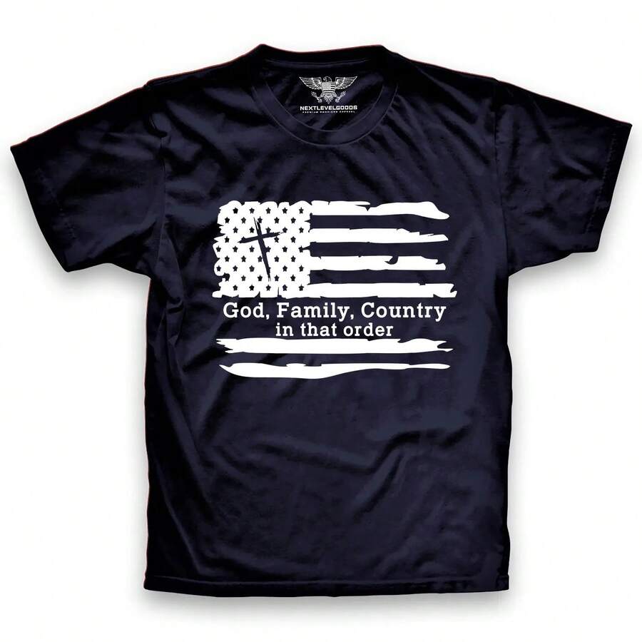 Dios, Familia, País en ese orden - Camiseta Premium - Blanco - Ver 1