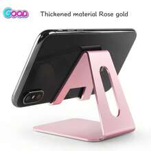 2/1pc Universal Metal Phone & Tablet Stand, Anti-Slip Anti-Vibration Adjustable Angle Desktop Base, Creative Desktop Accessory, Suitable For Live Streaming, Watching Movies, Charging, Home Office, Bedroom Desk Daily Use - Multicolor - View 8