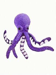 Medium Plush Octopus Dog Toy With Squeaker - Durable Interactive Chew Toy For Medium Dogs, Teal And Purple With White Suction Cups, Great For Play And Training - Multicolor - View 10