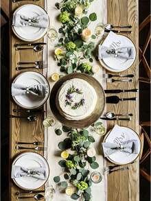 4-24 Stücke matte goldene D-förmige Serviettenringe, halbkreisförmige Metall-Serviettenhalter-Schnallen, Tischdekoration, Hochzeit, Bankett, Party - Silber - Übersicht 5