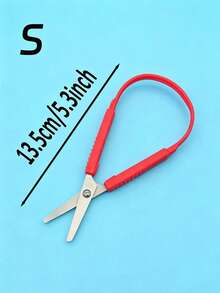 Mini Push-Button Scissors With Loop Handle, Ergonomic Design, Colorful Handle And Auto-Rebound Function, Suitable For Students And People With Special Needs For Daily Crafting; Ergonomic Design Kindergarten Training Scissors. - Multicolor - View 8