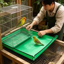 1PC Waterproof Foldable Bird Cage Seed Catcher Mat, Easy Clean Anti-Spill Bird Feeding Mat Washable Splatter Guard Liner For Budgie Parakeet Canary Finch Small Birds Small Pet Cage Tray Cover Bird Cage Accessory - View 3